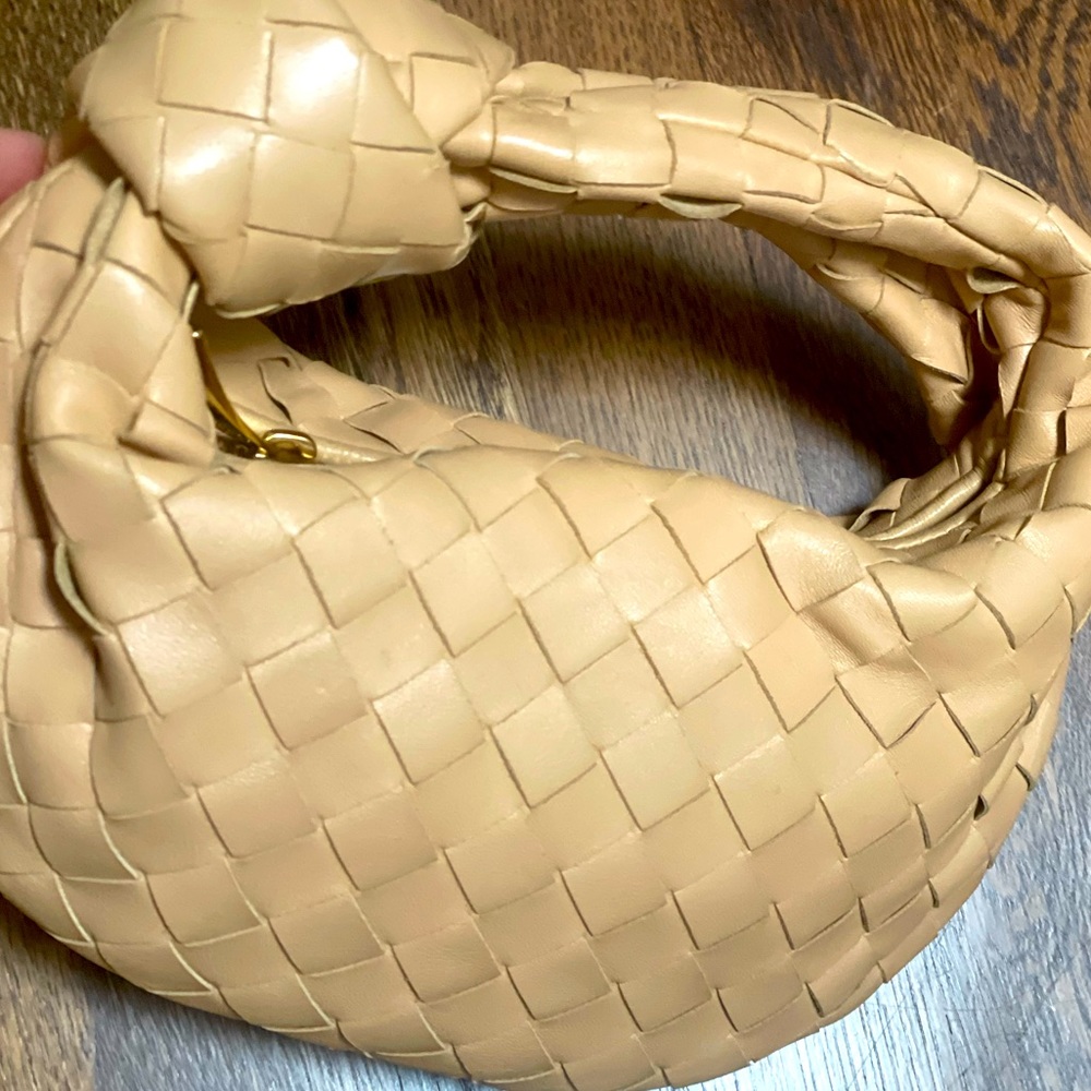 Authentic mini Jodi Bottega bag in Almond color